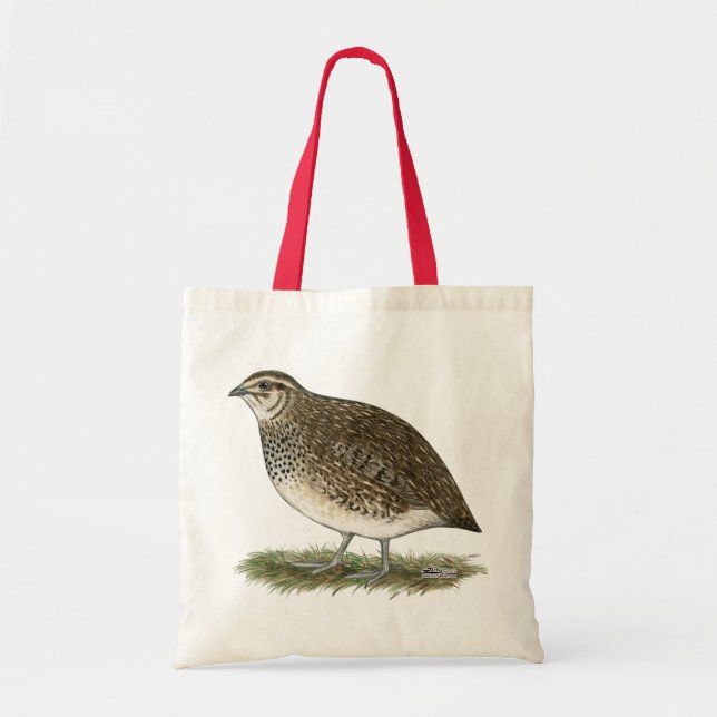 Bolso De Tela Gallina de las codornices del Coturnix (Frente)