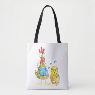 Bolso De Tela Gallina dulce y caprichosa de mamá con bebé