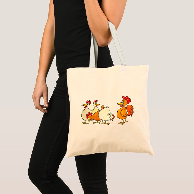 Bolso De Tela Gallo y Gallinas (Subido por el creador)