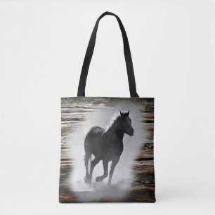Bolso De Tela Gallopaje de caballos salvajes