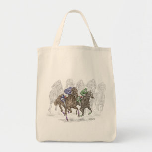 Bolso De Tela Galloping Race Horses