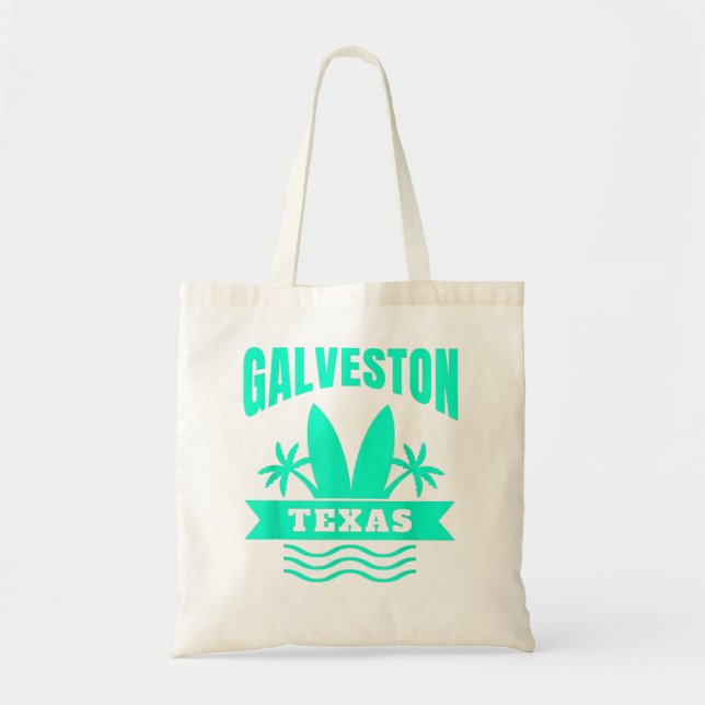 Bolso De Tela Galveston Beach Texas Vacation Souvenir (Frente)