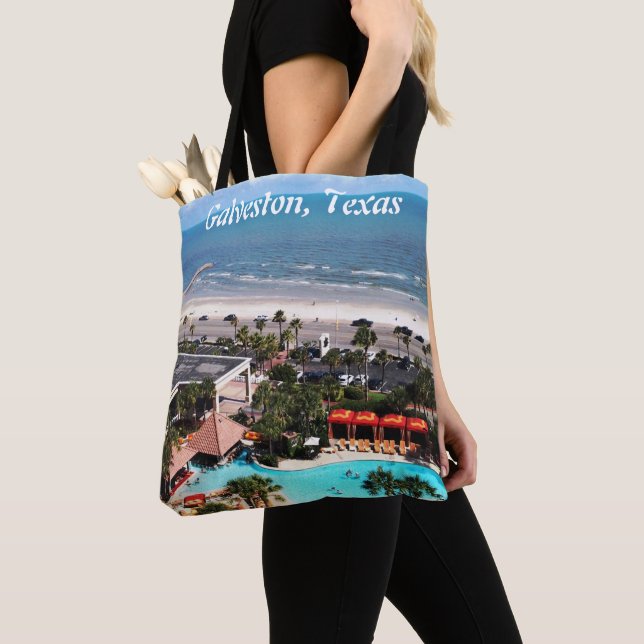 Bolso De Tela Galveston, Texas All-Over-Print Tote Bag (Detalle)