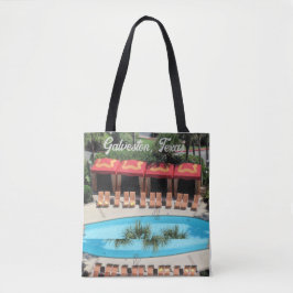 Bolso De Tela Galveston, Texas - San Luis Hotel Sundeck - 