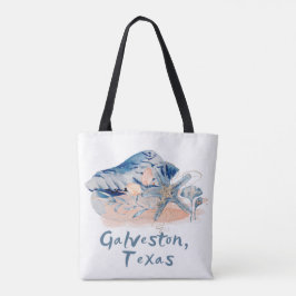 Bolso De Tela Galveston Texas Seashells