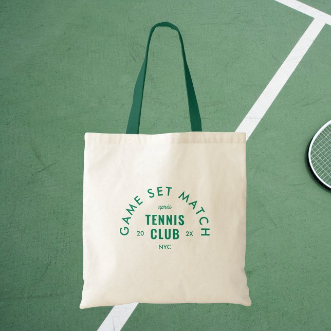 Bolso De Tela Game Set Match Après Tennis Club Green Handle (Subido por el creador)