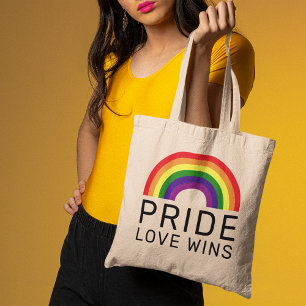 Bolso De Tela Gana el Amor Colores de Arcoíris Mes del Orgullo L