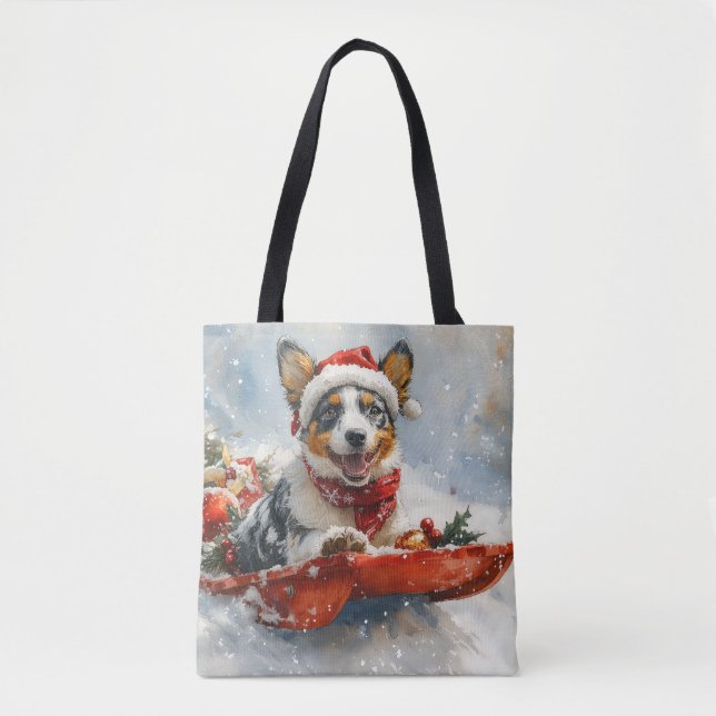 Bolso De Tela Ganado australiano con manchas deja que nieve Navi (Anverso)
