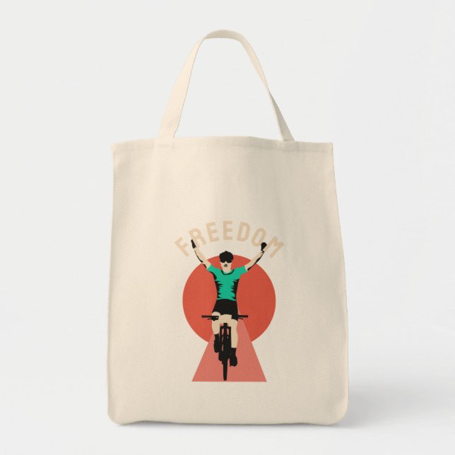 Bolso De Tela Ganador Biker Retro Style Freedom (Frente)