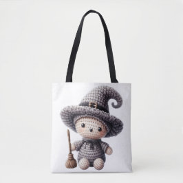 Bolso De Tela Ganchillo Bruja Linda