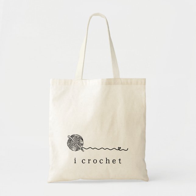 Bolso De Tela Ganchillo Simple y Adorable (Frente)