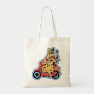 Bolso De Tela Ganesha que monta una vespa