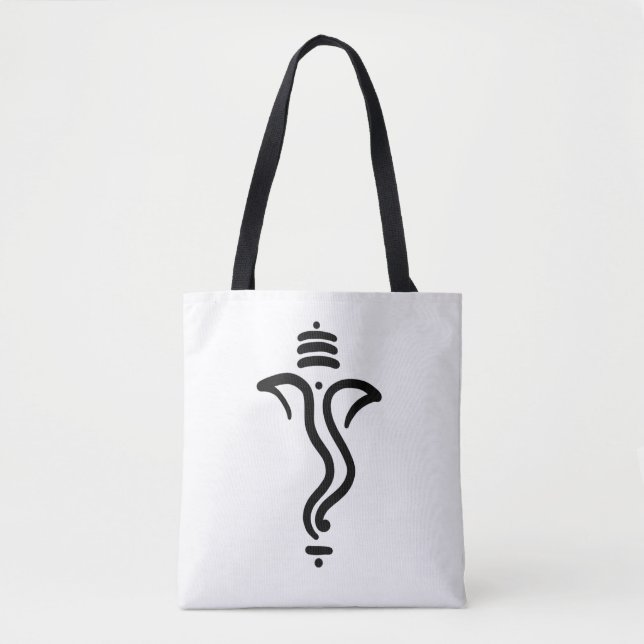 Bolso De Tela Ganesha simple con clase/dios indio (Anverso)