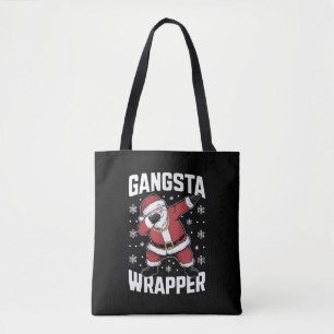 Bolso De Tela Gangsta Wrapper Funny Dabbing Santa Navidades