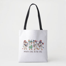 Bolso De Tela Ganso patriótico suelto | 4 de julio