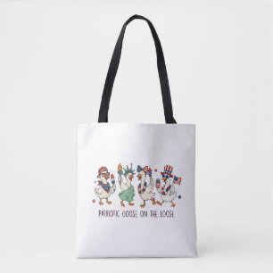 Bolso De Tela Ganso patriótico suelto 4 de julio