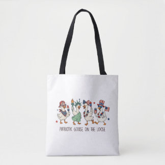 Bolso De Tela Ganso patriótico suelto | 4 de julio