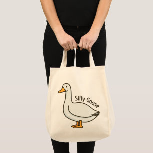 Bolso De Tela Ganso Tonto Dibujo Animado Divertido