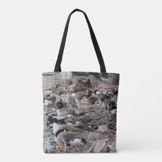 Bolso De Tela Gansos en el Parque