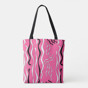 Bolso De Tela Garabatos Rockabilly