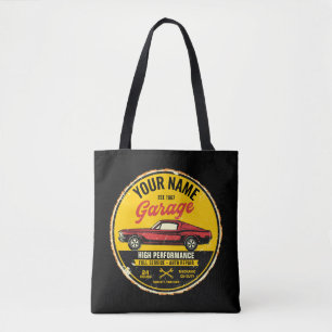 Bolso De Tela Garaje Fastback Red Classic para coches personaliz