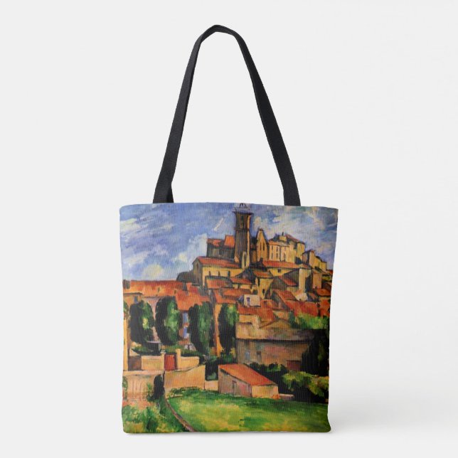 Bolso De Tela Gardanne, popular pintura de Paul Cezanne (Reverso)