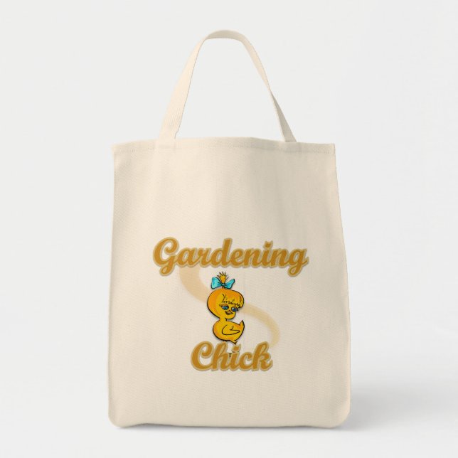 Bolso De Tela Gardening Chick (Frente)