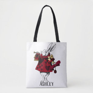 Bolso De Tela Garganta de Reinas de Conejo Blanco Personalizado 