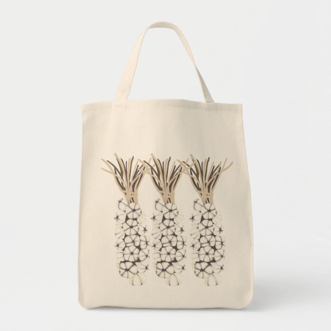 Bolso De Tela Garlic Grocery Tote Bag (Frente)
