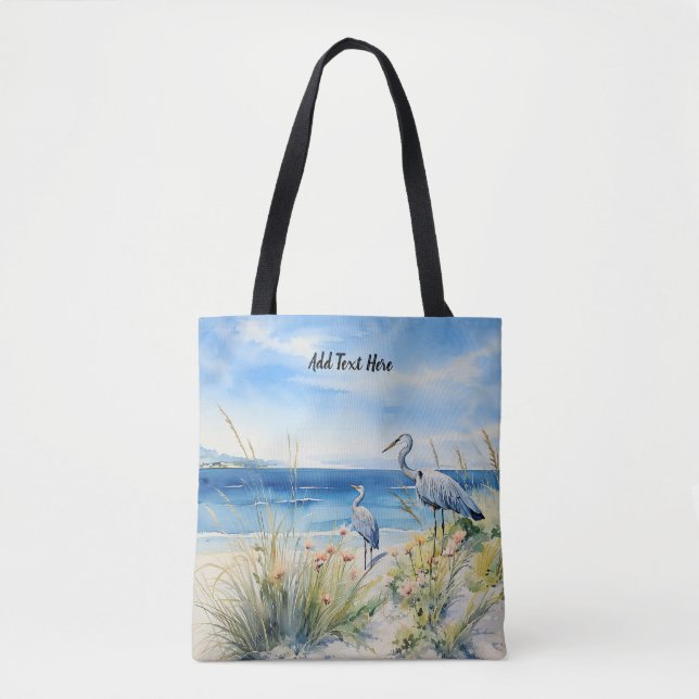 Bolso De Tela Garza Azul Personalizada  (Anverso)