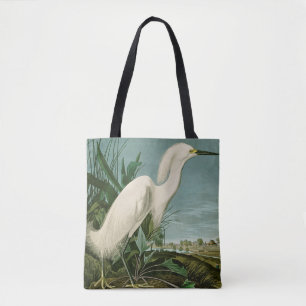 Bolso De Tela Garza Blanca de Audubon Ave Birding