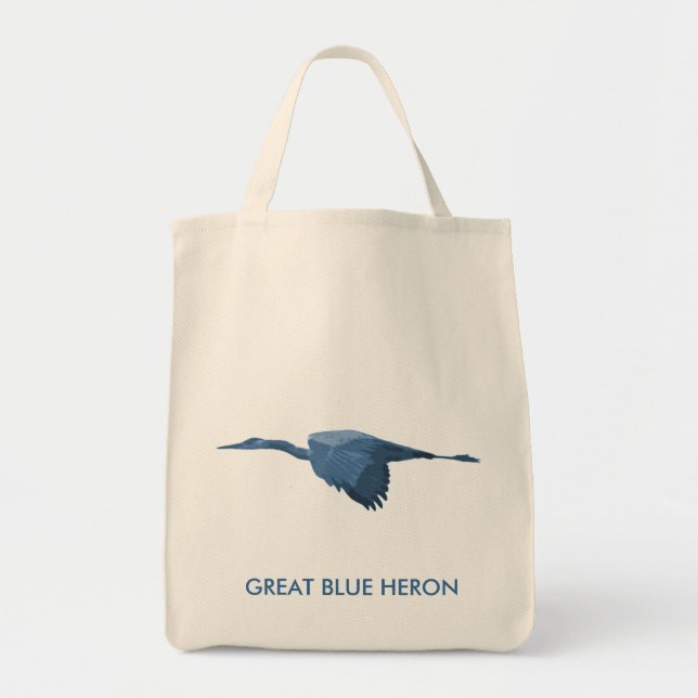 BOLSO DE TELA GARZA DE GRAN AZUL (Frente)
