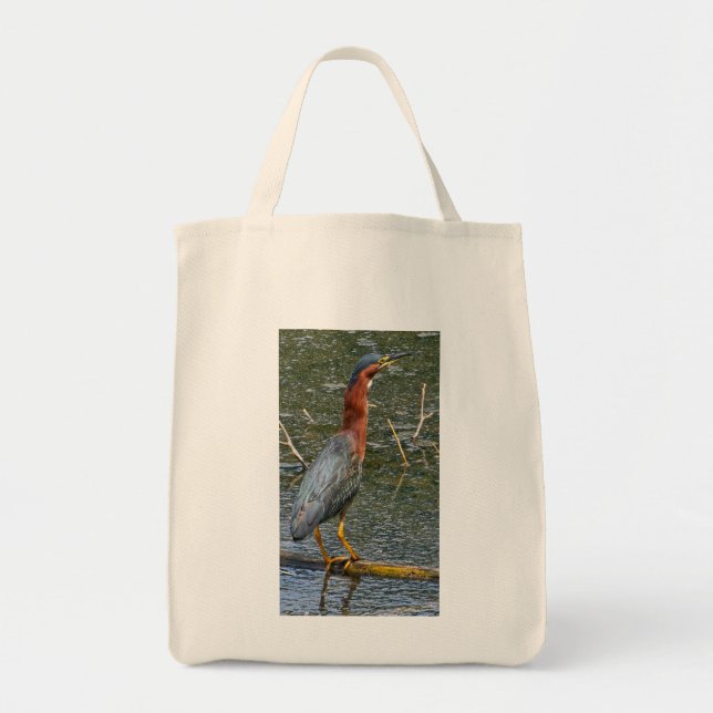 Bolso De Tela Garza Verde  (Frente)