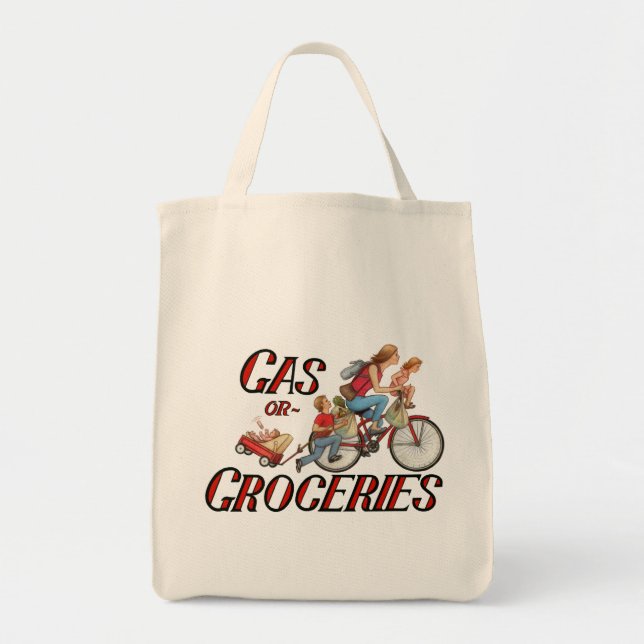 Bolso De Tela Gas or Groceries Tote Bag (Frente)
