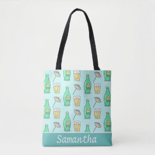 Bolso De Tela Gaseosa linda y parasol de playa veraniego