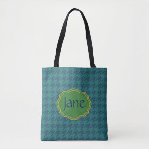 Bolso De Tela Gasolina Houndstoth Personalizada
