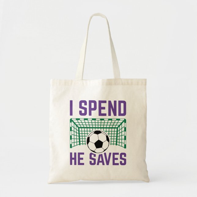 Bolso De Tela Gasto Que Él Ahorra (Frente)