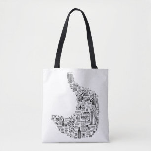 Bolso De Tela Gastroenterología de la vendimia - regalo gastroen