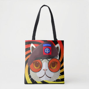 Bolso De Tela ¡Gata Kitty de la era de los 60 de la 82ª Aerotran