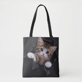 Bolso De Tela Gatito Adorable