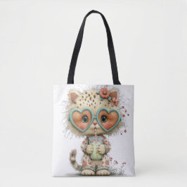 BOLSO DE TELA GATITO ADORABLE Y ORIGINAL CON TEMA DE VERANO