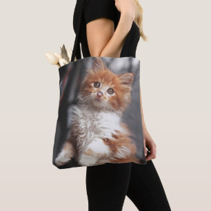 Bolso De Tela Gatito anaranjado del Tabby