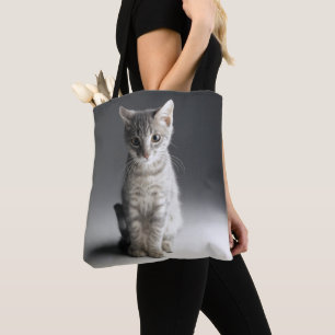 Bolso De Tela Gatito azul del Tabby