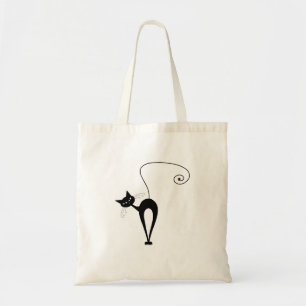 Bolso De Tela Gatito banal negro 3