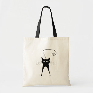 Bolso De Tela Gatito banal negro 6