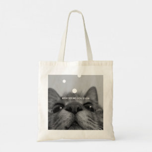 Bolso De Tela Gatito blanco y negro de 17 años