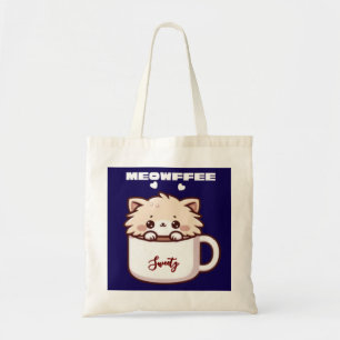 Bolso De Tela Gatito de café Meowffee personalizado