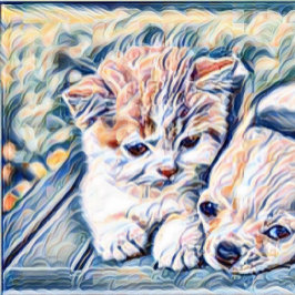 Bolso De Tela Gatito De Gatitos Y Chihuahua