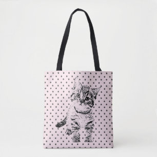 Bolso De Tela Gatito de gato impresión de pata en todo el mund