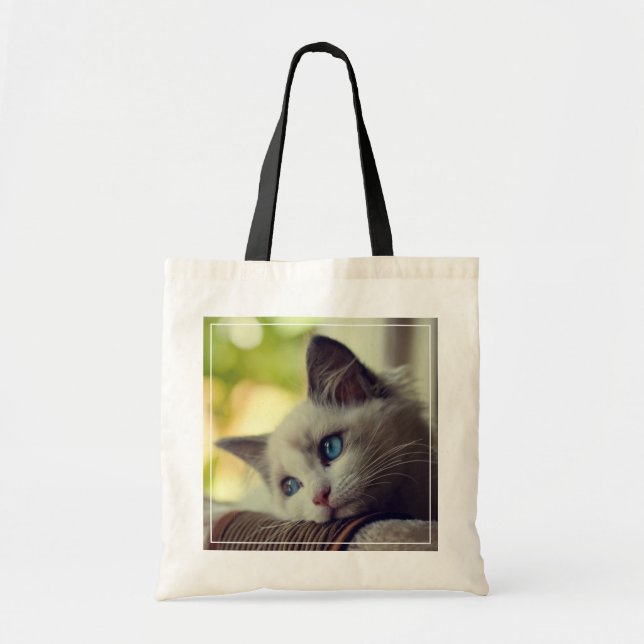 Bolso De Tela Gatito de Ragdoll (Frente)